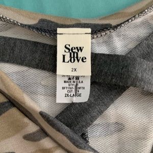 Sew in Love Camo long sleeve shirt
